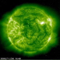 solar flare of 2 April 2001 from the EIT on SOHO